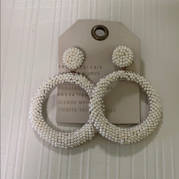 Anthropologie Anya beaded hoop drop earring - Picture 7 of 8